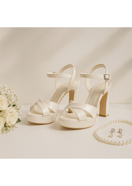 Platform Tabanlı Kalın Topuklu Geliklik Abiye Kadın Ayakkabısı indirimleri