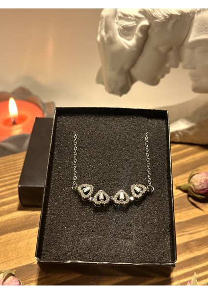 Mıknatıslı Yonca Çelik Kolye modelleri