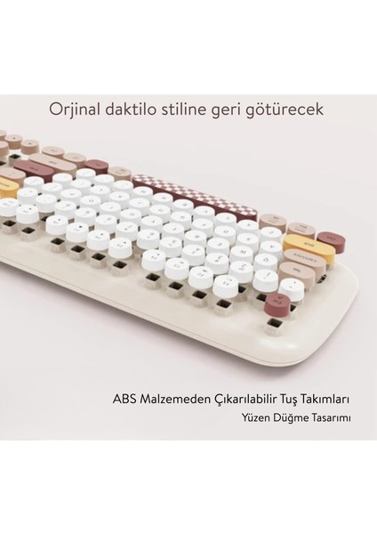 Kablosuz Klavye ve Mouse Set Renkli Sevimli 100 Tuşlu Pc Notebook Laptop Uyumlu Klavye ve Fare Ev Ofis Kullanımına Uygun Ingilizce Q Klavye indirimleri