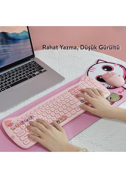 Geezerkitty Plus Kablosuz Sessiz Klavye Mouse Seti SMK-672