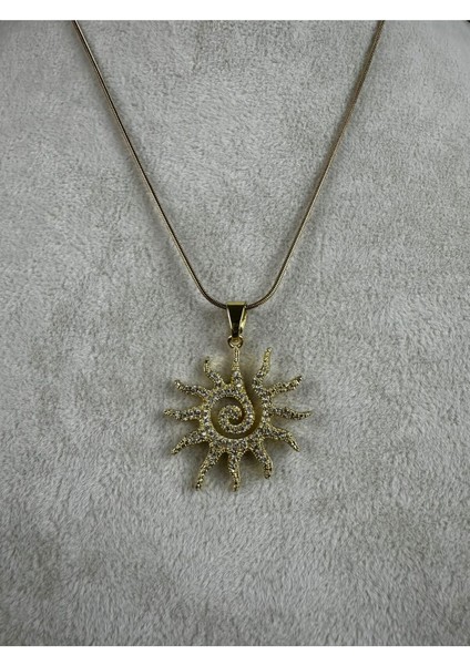 Güneş Figürlü Taşlı Çelik Kolye fiyatları