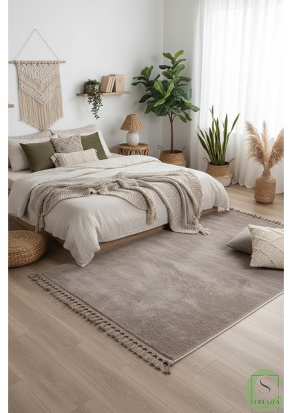 Post/peluş Yıkanabilir Kaymaz Taban Yumşacık Vizon Örgü Saçaklı Modern ve Şık Salon Oturma Odası Mutfak Çocuk Odası Koridor Antre Halısı fiyatları