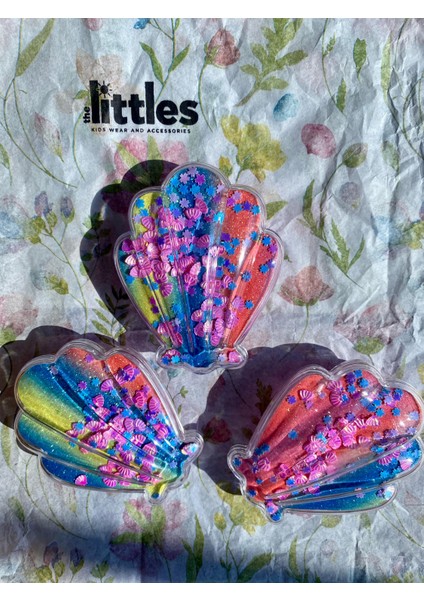 Karışık Renkli Deniz Kabuğu Şeklinde Simli ve Pullu Kırılma Karşıtı Şık Saç Fırçası Tarak indirimleri