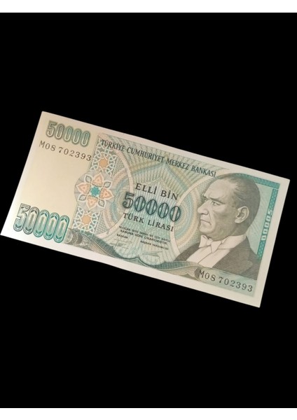 7. Emisyon 50.000 Türk Lirası Kağıt Koleksiyon Para Hediye Antika Darpane Numusmatik