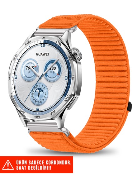 Huawei Honor Magic / Magic 2 / Honor Gs Pro / Gs Uyumlu Spor Cırtlı Metal Tokalı Kordon 22MM