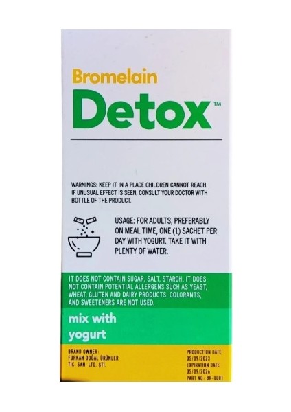 Bromelain Forte Detox 20 Saşe fiyatları