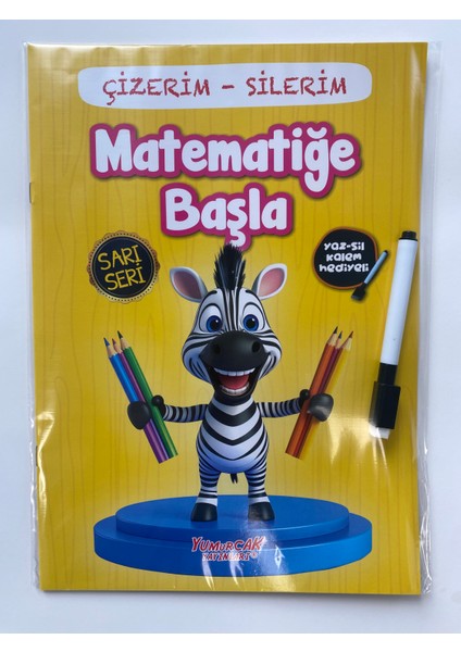 Sarı Seri - Çizerim Silerim Matematiğe Başla (Kalem Hediyeli)