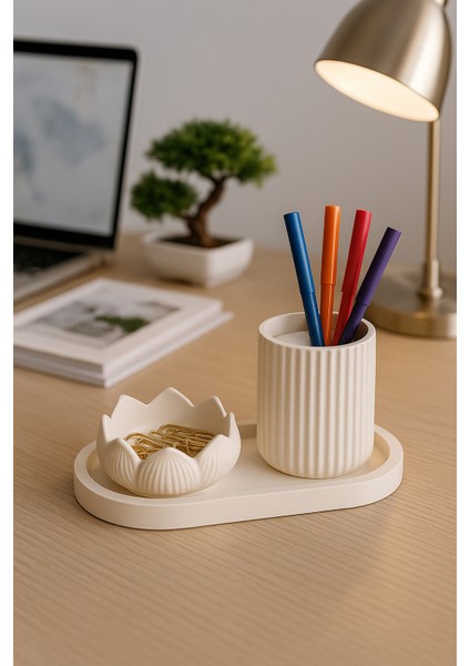 Lotus Form Dekoratif Set – Minimalist & Şık Tasarım (4 Parça) indirimleri