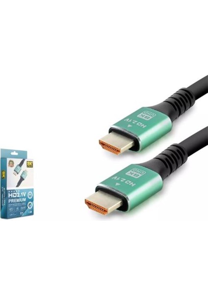 Hadron HDX2044 HDMI (M) T0 HDMI (M) Kablo Pvc 8k 60HZ 2.1V 1.5m Siyah