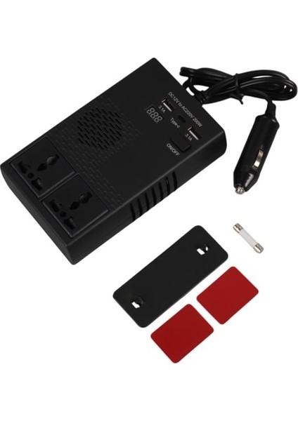 Olesson 1664 Dc 12-24V 200W Oto Araç Power Inverter 1x Çakmak Girişi - 1x Type-C - 2x USB - 2x 220V Üniversal Priz fırsatları