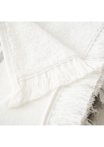 Erva 3'lü Havlu Seti Organik Pamuk Keten Melanj Haki