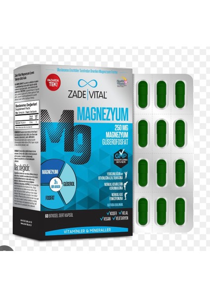 Magnezyum 250 Mg 60 Kapsül