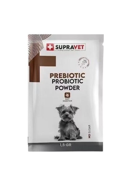 Supravet Bağışıklık Güçlendirici Köpekler Için Toz Probiyotik ve Prebiyotik Takviyesi 1,5 gr indirimleri