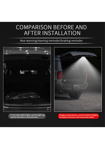 Prado LC250 2024 Kamp Aksesuarları Için Araç Arka Bagaj Aydınlatma Işığı Uyarısı (Yurt Dışından) modelleri