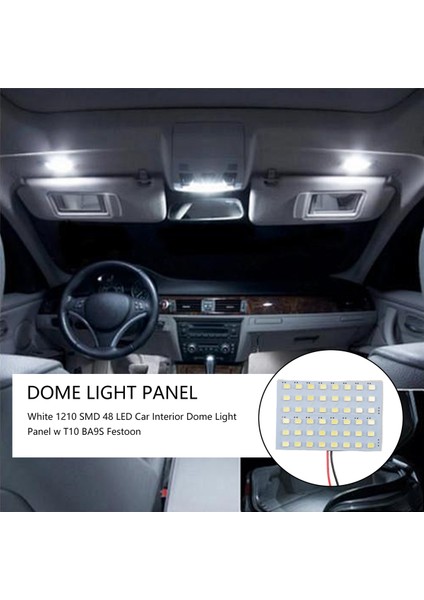 Beyaz 1210 Smd 48 LED Araç Iç Tavan Lambası Paneli T10 BA9S Festoon ile (Yurt Dışından) fırsatları
