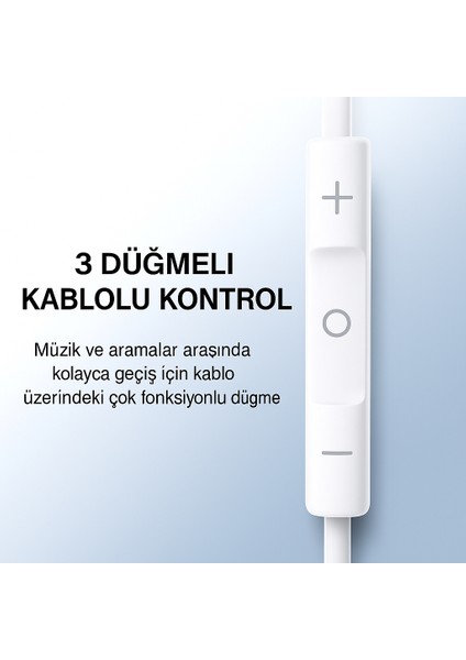 iPhone Için Lightning Girişli Kablolu Kulaklık – Tak-Çalıştır & Mikrofonlu Ep3 indirimleri