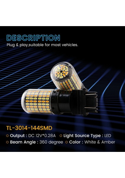 2 Adet 3757 3157 4157NA LED Ampul Switchback Beyaz Amber Park Sinyal Lambası (Yurt Dışından) fırsatları