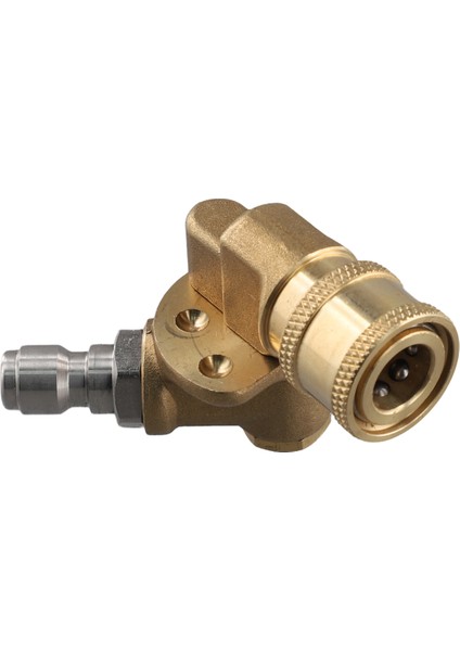 Yüksek Basınçlı Yıkama Makinesi Nozulu Için Hızlı Bağlantılı Döner Bağlantı Parçası 4500 Psi, 1/4 Inç, Güncellenmiş 90 Derece (Yurt Dışından) modelleri