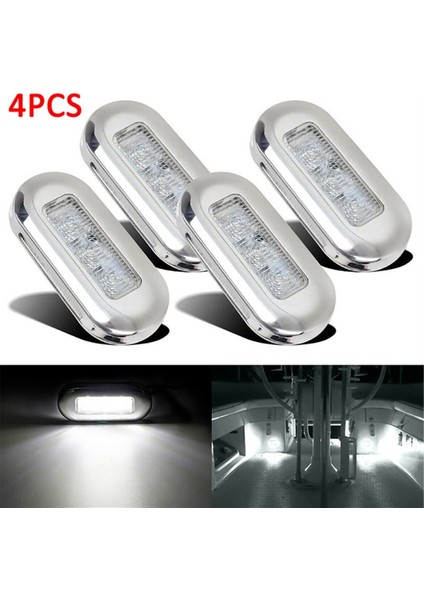 Adet 12V Tekne Deniz Sinyal Lambası Şeffaf Sınıf Büyük Su Geçirmez LED Nezaket Işıkları Merdiven Güvertesi Beyaz (Yurt Dışından) fırsatları