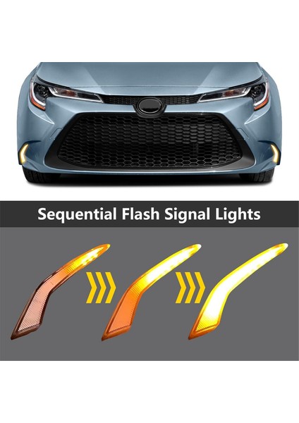 2019-2021 L Le Xle Ön Sis Farı Aksesuarları Için Dinamik Sinyalli LED Gündüz Farı (Yurt Dışından) fiyatları
