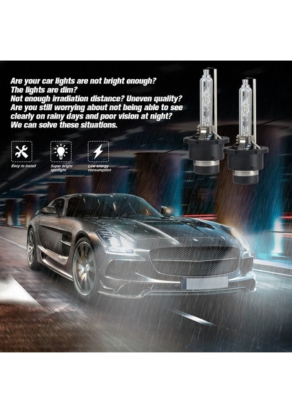 D4S Hıd Ampuller, Xenon Far Yedek Ampulü 35W 6000K Beyaz Uzun Kısa Far, 2'li Paket (6000K) (Yurt Dışından) modelleri