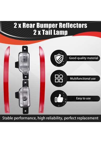 2009-2017 Araç Arka Tamponu Geri Vites Fren Lambası Kuyruk Isıtma Sinyal Reflektör Lambası (Yurt Dışından) fırsatları