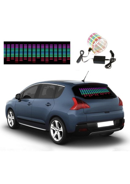 45X11CM Araç Ön Camı LED Sesle Etkinleştirilen Ekolayzer Neon El Işık Müzik Ritmi Flaş Lambası Çıkartması Kontrol Kutusu ile (Yurt Dışından) modelleri