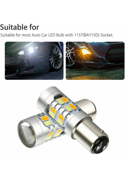 2 Adet 1157 BAY15D P21/5W 5630 Ampuller Çift Renkli LED Ampul Canbus Araç Sinyal Lambası (Yurt Dışından) modelleri