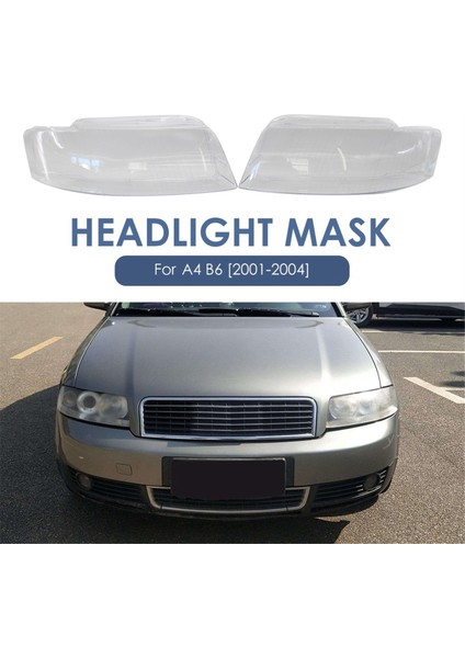 Çift Araba Far Abajuru Şeffaf Abajur Kapağı (Sol+Sağ) 8E0941029C 8E0941029D A4 Için (Yurt Dışından) modelleri