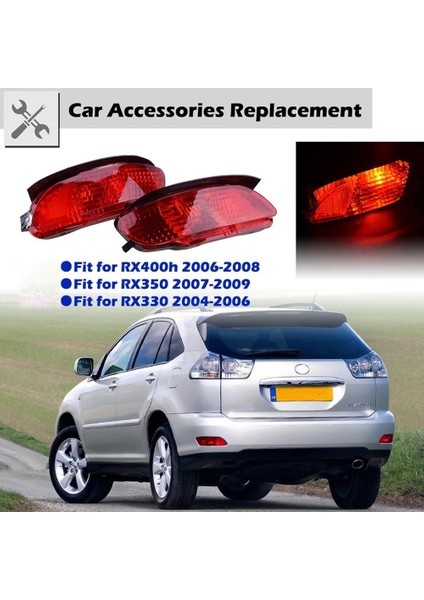 RX300, RX330, RX350 2003-2008 Için Araç Arka Tampon Sis Lambası Park Uyarı Reflektörü Arka Lambaları (Yurt Dışından) modelleri