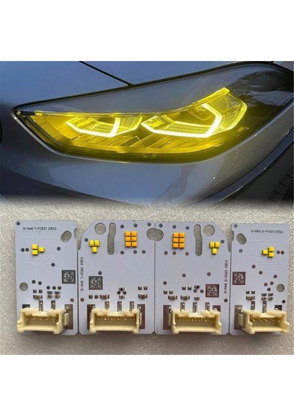 F40 F44 2019-2023 Sarı Melek Gözü Drl Modülü 63119448115, 63119448116 Için 4 Adet LED Far Kartı Çipi (Yurt Dışından) fiyatları