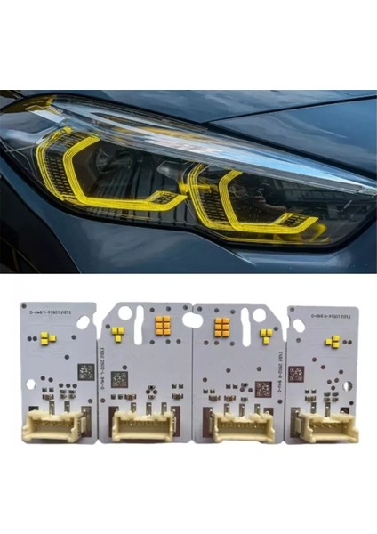 F40 F44 2019-2023 Sarı Melek Gözü Drl Modülü 63119448115, 63119448116 Için 4 Adet LED Far Kartı Çipi (Yurt Dışından) modelleri