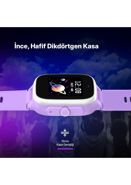 Kidi Lite GPS 4G Sim Kartlı Akıllı Çocuk Saati Lila 2KSW01