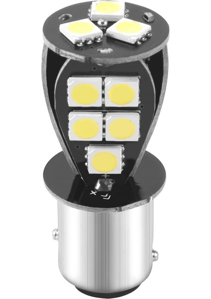 1157 P21W BAY15D 5050 18 Smd LED Arka Fren Stop Lambası Ampulü Beyaz (Yurt Dışından)