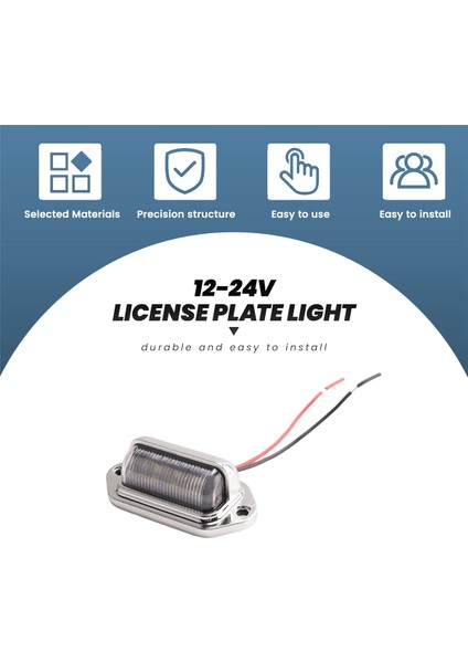 12-24V 6 LED Numaralı Plaka Lambası Tekne Güvertesi Yürüyüş Yolu Basamak Lambası Karavan Römorku (Yurt Dışından) modelleri