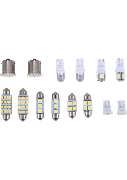14X Beyaz LED Araç Iç Aydınlatma Kubbe Bagaj Harita Plaka Lambası Ampulleri (Yurt Dışından)