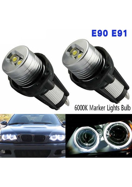 1 Çift 6000K Işaret Lambası Ampulü Hatasız Angel Eyes LED - 3 E90 E91 (Yurt Dışından) fiyatları