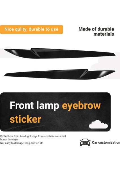 X5 X6 F15 F16 2014-2018 Parlak Siyah Için Ön Far Kapağı Far Lambası Göz Kapağı Kaş Kaplaması Abs (Yurt Dışından) fırsatları