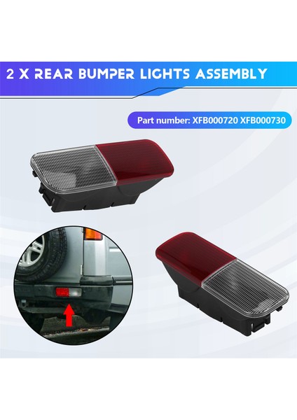 2 Adet XFB000720 Için 1 Çift Arka Tampon Reflektörü Dönüş Sinyali Göstergesi Fren Lambası Geri Vites (Yurt Dışından) fırsatları