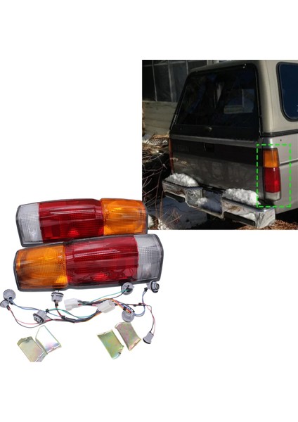 1986-1994 D21 Kamyonet Için Araç Arka Lambası Muhafazası Arka Fren Lambası Kabuğu NI2800103 NI2801103 (Yurt Dışından) fiyatları