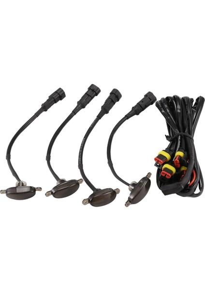 2009-2018 Yılları Için 4x Stil Füme Lensli Amber LED Ön Izgara Farları (Yurt Dışından)