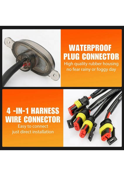 2009-2018 Yılları Için 4x Stil Füme Lensli Amber LED Ön Izgara Farları (Yurt Dışından) fiyatları