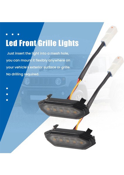 Jimny JB64 JB74 2019 2020 2021 Için LED Ön Izgara Işıkları Beyaz Dış Lambalar (Yurt Dışından) fırsatları