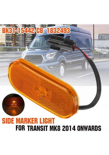 Transit Mk8 2014, 2015, 2016, 2017, 2018, 2019, 2020, 2021 Için Yan Işaret Lambası Sarı Lamba Merceği 1832493 BK31-15442-CB (Yurt Dışından) fiyatları
