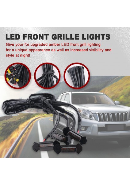 2016-2021 2019-2021 Pro Için LED Ön Izgara Füme Gündüz Farları Lambası (Yurt Dışından) fırsatları