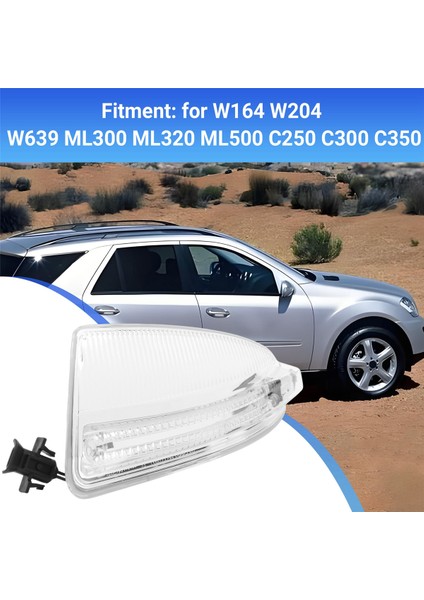 Sol Taraf Dikiz Aynası Dönüş Sinyali Mercedes-Benz Için Sinyal Işığı W164 W204 W639 ML300 ML320 ML500 C250 C300 C350 (Yurt Dışından)