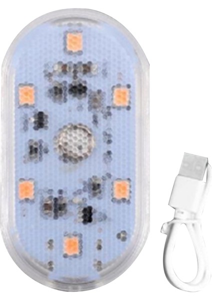 6 LED Araç Dokunmatik Işıkları Şarj Edilebilir Iç Tavan Lambası Tavan Tavan Okuma Lambaları Bagaj Manyetik Mini Lamba, D (Yurt Dışından)