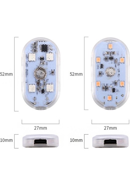 6 LED Araç Dokunmatik Işıkları Şarj Edilebilir Iç Tavan Lambası Tavan Tavan Okuma Lambaları Bagaj Manyetik Mini Lamba, D (Yurt Dışından) modelleri