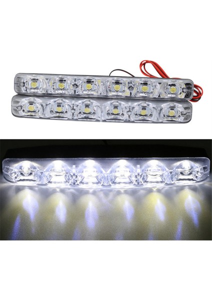 6 LED Süper Parlak Gündüz Farları Genel Modifikasyon Için Dekoratif Araç Orta Izgarası (Yurt Dışından) fiyatları