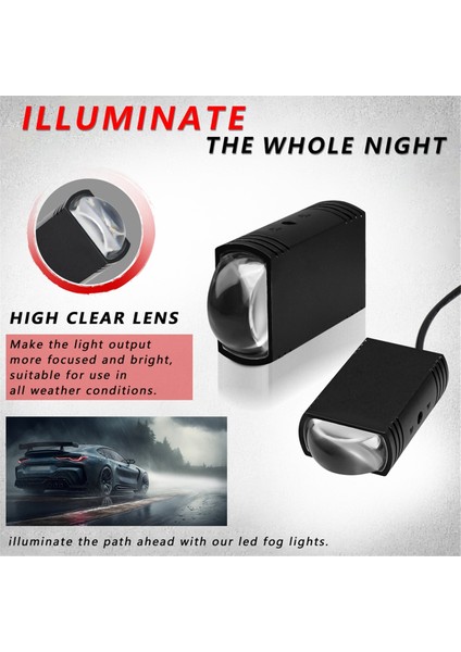 1,5 Inç Ön Izgara LED Işıkları Beyaz/kehri Yüksek/düşük Işın Araba Kamyon Utv Sürüş Sis Lambası 30W 9-32V (Yurt Dışından) fırsatları